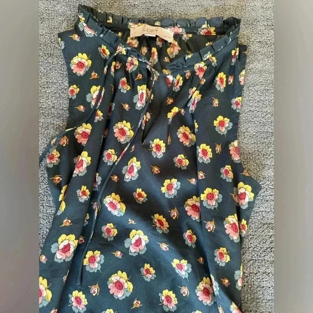 Loft Floral Green Shift Dress - Picture 10 of 11